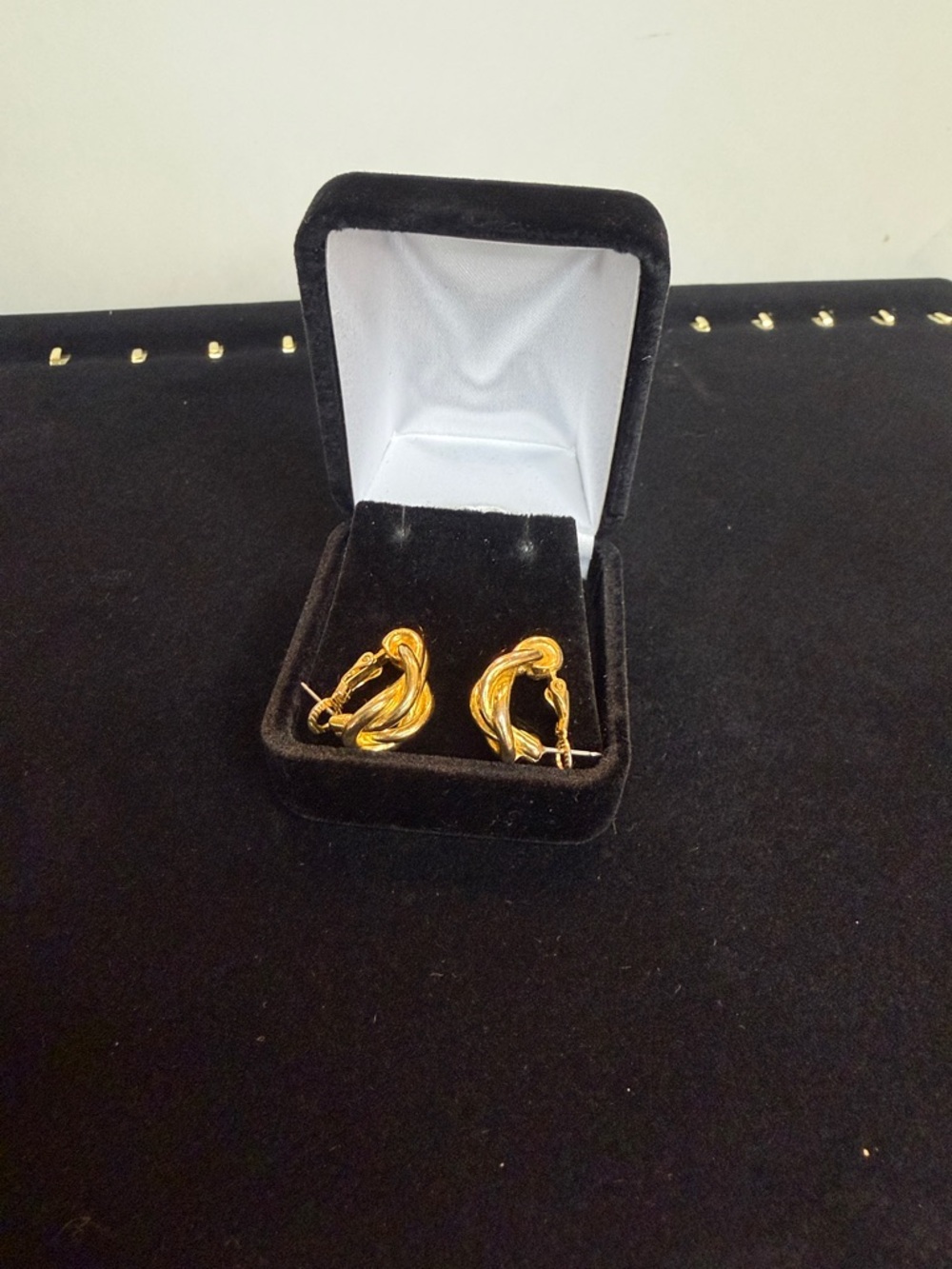 Gold Twisted Hoop Clip-On Earrings